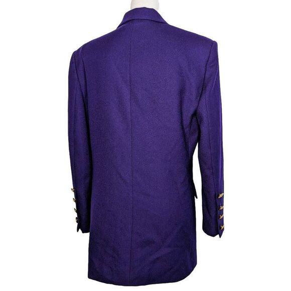 Classiques Women's Purple Long Sleeve Button Front Blouse Size Medium - Picture 2 of 6